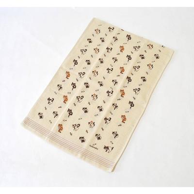 Japanese-made Imabari Tenugui Towel Neighbor Cat Face Ehime Prefecture Production / 100 Cotton Thin Light Long Japanese Pattern Baby Gift Wedding