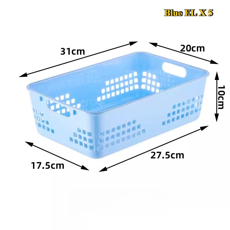 10-piece Storage Basket Versatile Children Toys Desk Snacks Bathroom Supplies Plastic Organizer Kitchen Hollow Vegetable Baskets