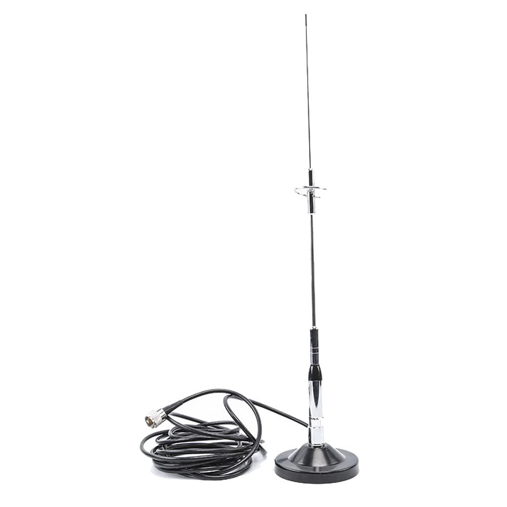 EASYTALK NL-770S Mobile Antenna, 144430MHz High-Gain Dual-Band, Powerful Magnetic Base, 5m Coaxial Cable, Car-Mounted Wireless Antenna, 41.5cm Long