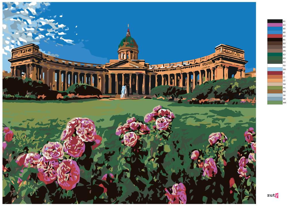 Satın alın Zuty Paint by Numbers ANCIENT BUILDING IN A BLOOMING