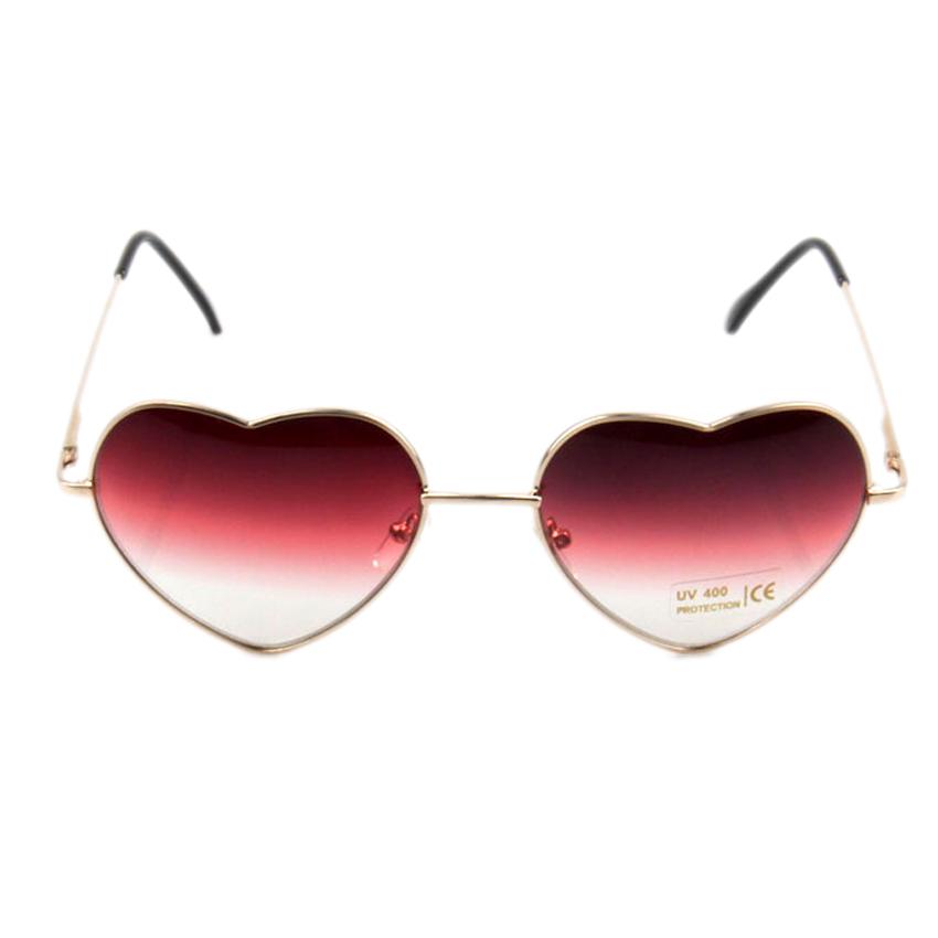 Women Sunglasses Cute Heart Frame Mirror Fashion UV400 Protection Vintage Retro Eyewear Sun Glasses