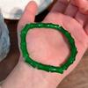 Original Design Imitation Jade Emerald Green Bracelet Women'S Section High-Rise Bracelet Street Stall High-Grade Natural Bracelet