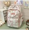 New Sweet Girl Backpack Waterproof Primary School Junior High School Student Schoolbag Printed Bamboo Literary Chinese Style Backpack