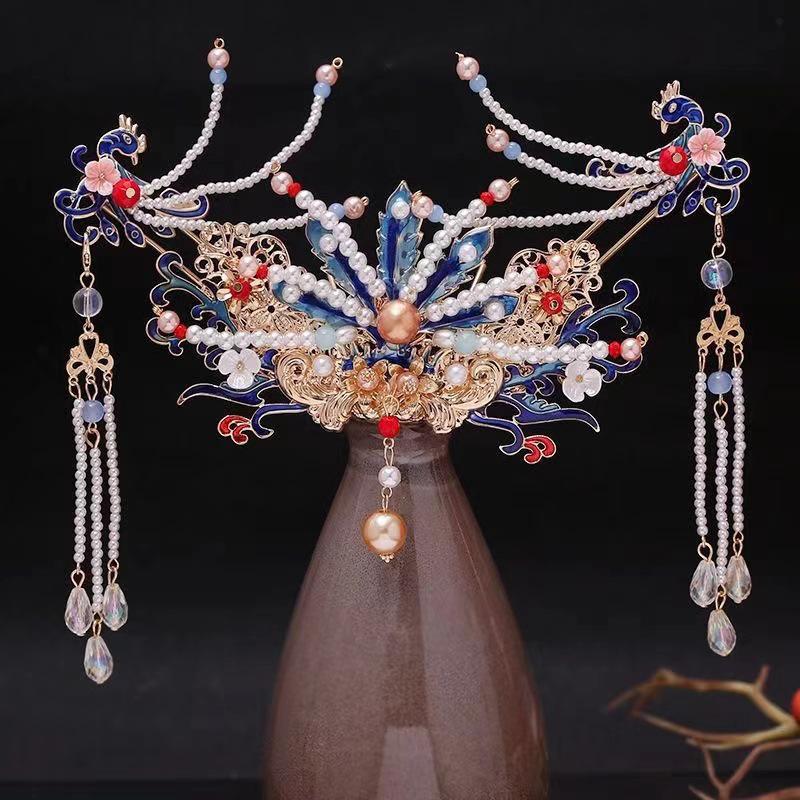 

Женские гребни для волос Hanfu Свадебные аксессуары для волос Головной убор Ювелирные изделия Свадебный головной убор Заколка для волос