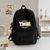 Nylon School Backpack For Girls And Teens With Design And Letter Pattern For Education Use