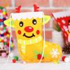 House Decoracion DIY Christmas Stocking Non-woven Fabric Portable Elk Xmas Bag  Party
