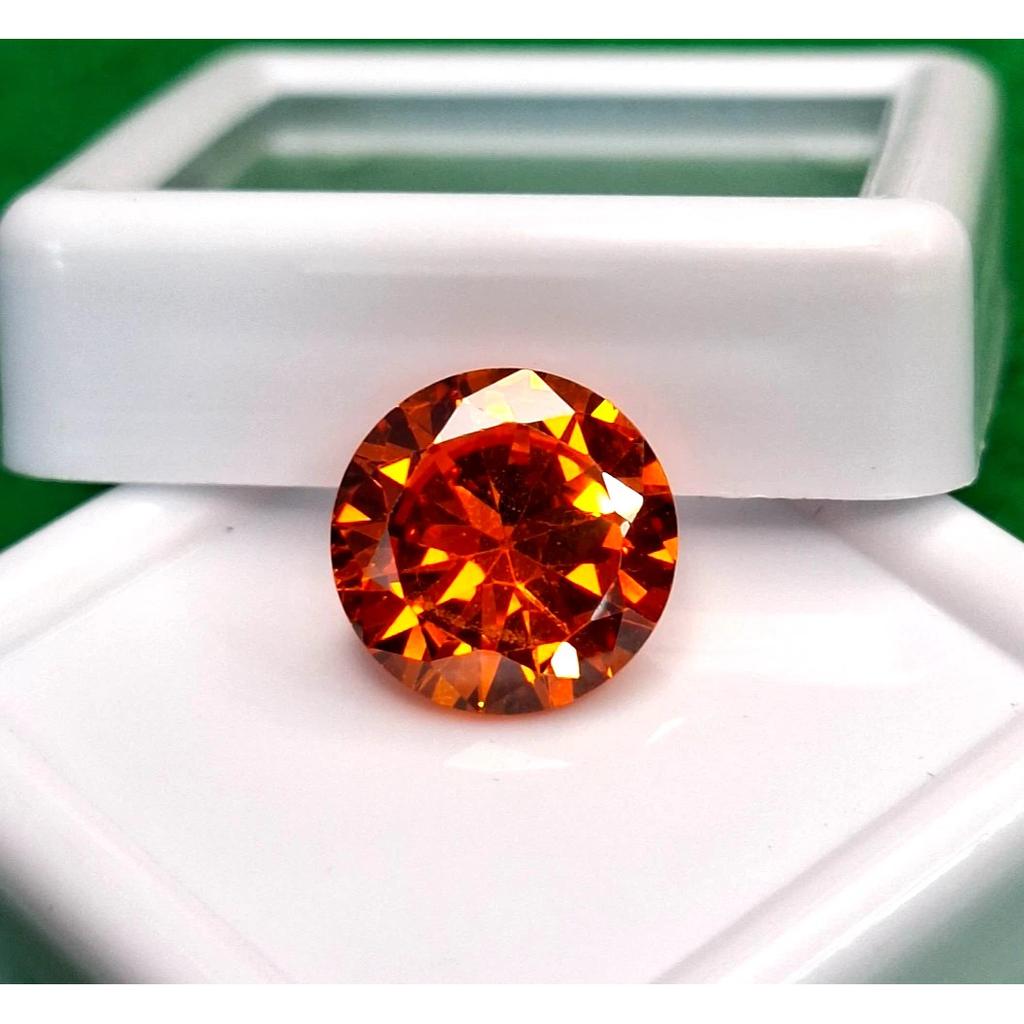 Natural Cambodia Orange Zircon Round Cut 4-6 Ct Fabulous Certified Gemstone