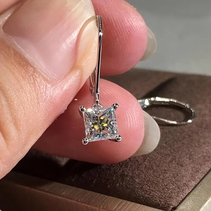 Luxury Four-Claw Set Zircon Women's Stud Earrings - Fashion OL Engagement Jewelry