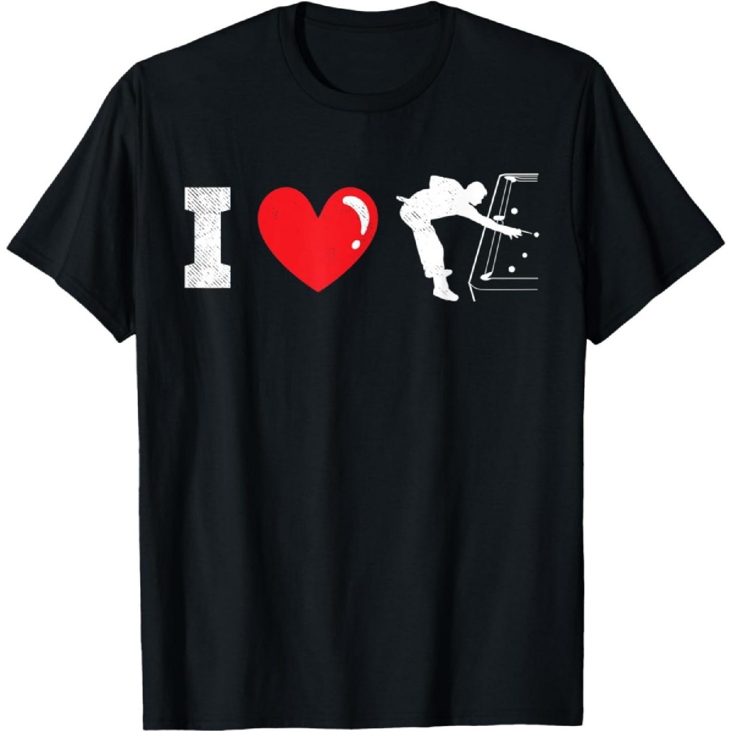 Billiards Cute I LOVE theme T-Shirt(1) S