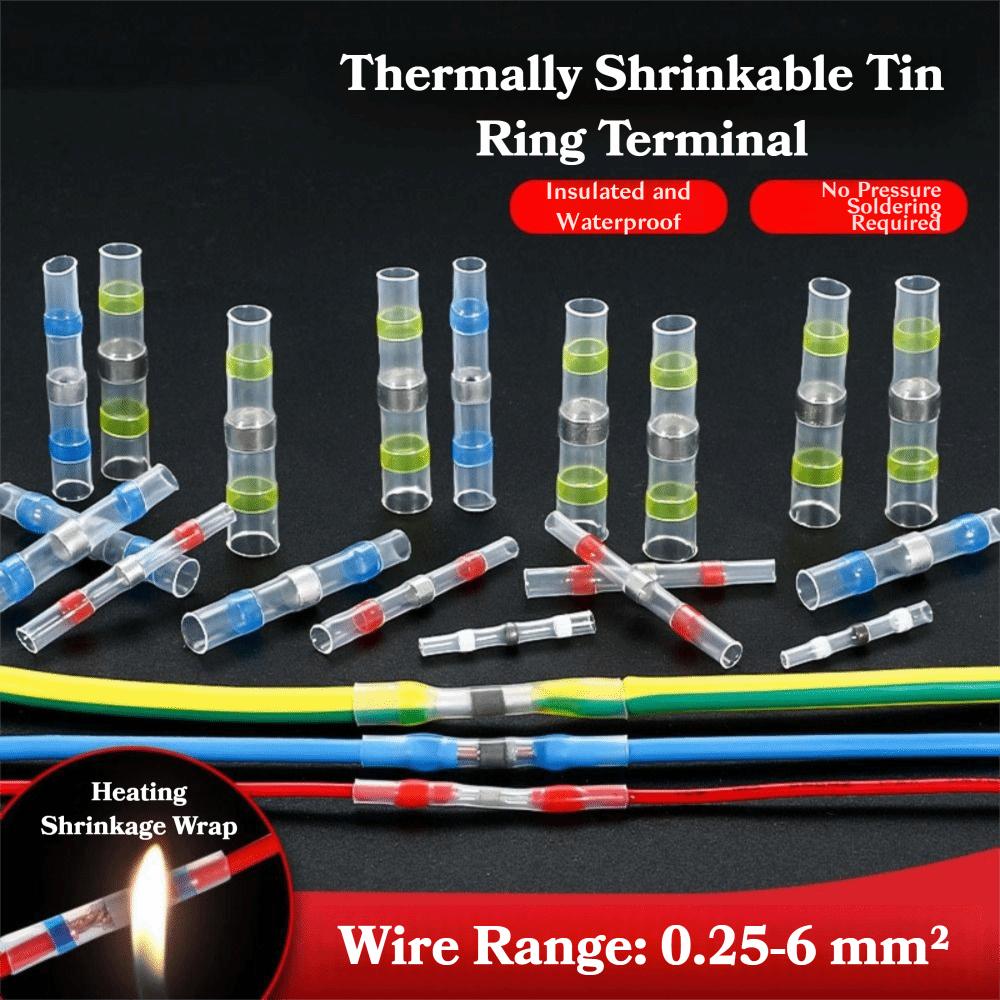 200pcs Connectors Kit Heat Shrink Wire Connectors Crimp Connector  Electrical Installation