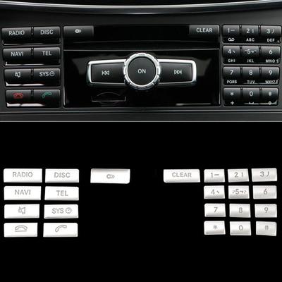 Garniture de Couvercle de Bouton d'Interrupteur Chromé Protecteur pour Benz CLS C218 E W212 22 pièces pour une Esthétique Véhicule Améliorée