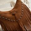 Korean Suede Crossbody Bag Bohemian Style Ethnic Style Handbag Sweet Tassel Shoulder Bag  Girls