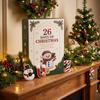 Christmas Advent Calendar with 26 Santa Hanging Ornaments for Holiday Countdown Decor