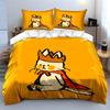 Cartoon Cat King with Crown Bedding Duvet Cover Set Duvet Cover Pillowcases  (1*Duvet Cover 2*Pillowcases, without duvet insert)