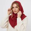 Warm Ear Protection Hat Solid Color Knitted Hooded Cap Simple Winter Cap  Streetwear