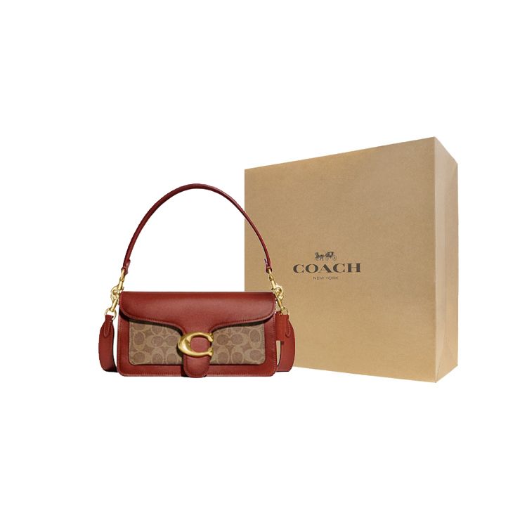 Coach Tabby 26 Classic Monogram Leather Crossbody Shoulder Bag Medium Women Bags Brown CI032-B4NQ4