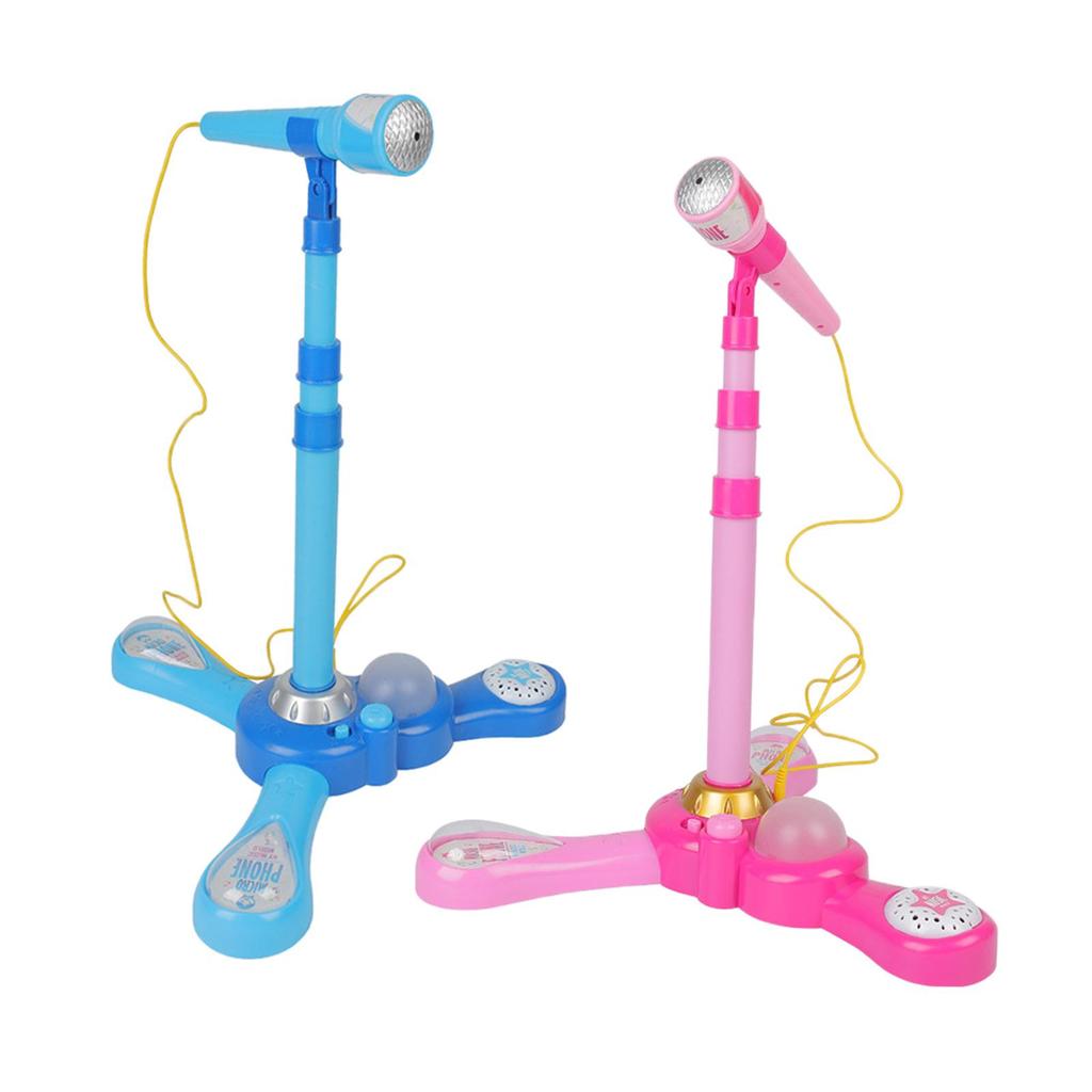 Adjustable Karaoke Machine Toy Microphone Set Musical Portable Early Education with Stand