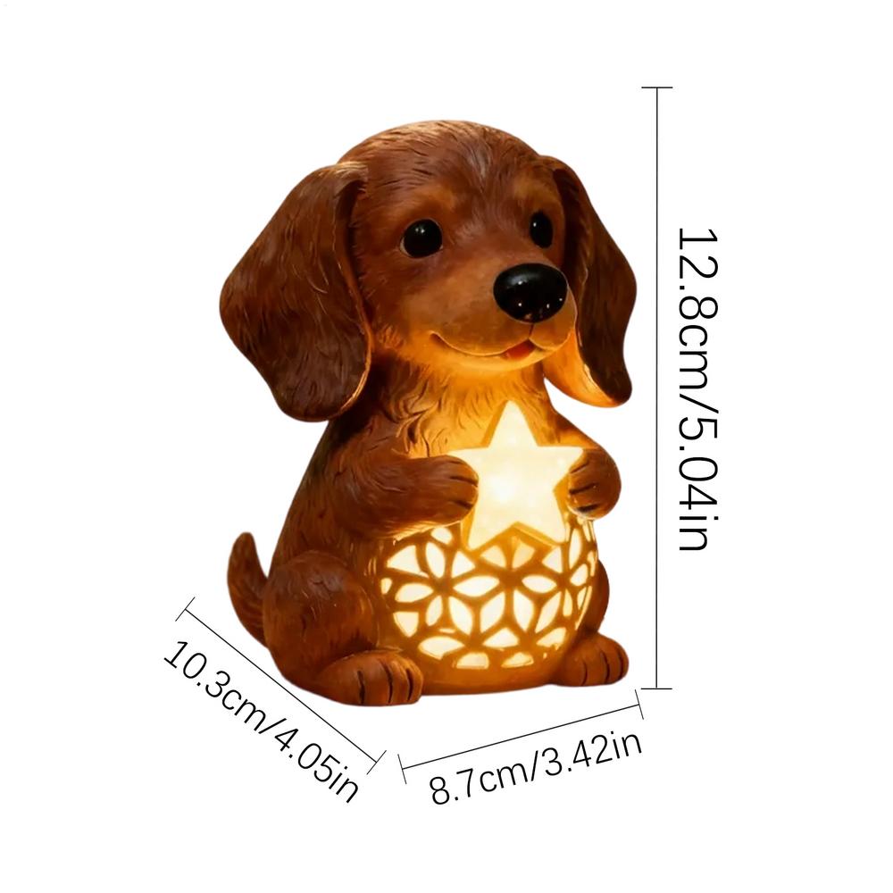 Christmas Dog Lamp LED Night Light Ambient Lighting Decor Gift for Nursery Bedroom Living Room Desk Bedside Table Shelf Decor