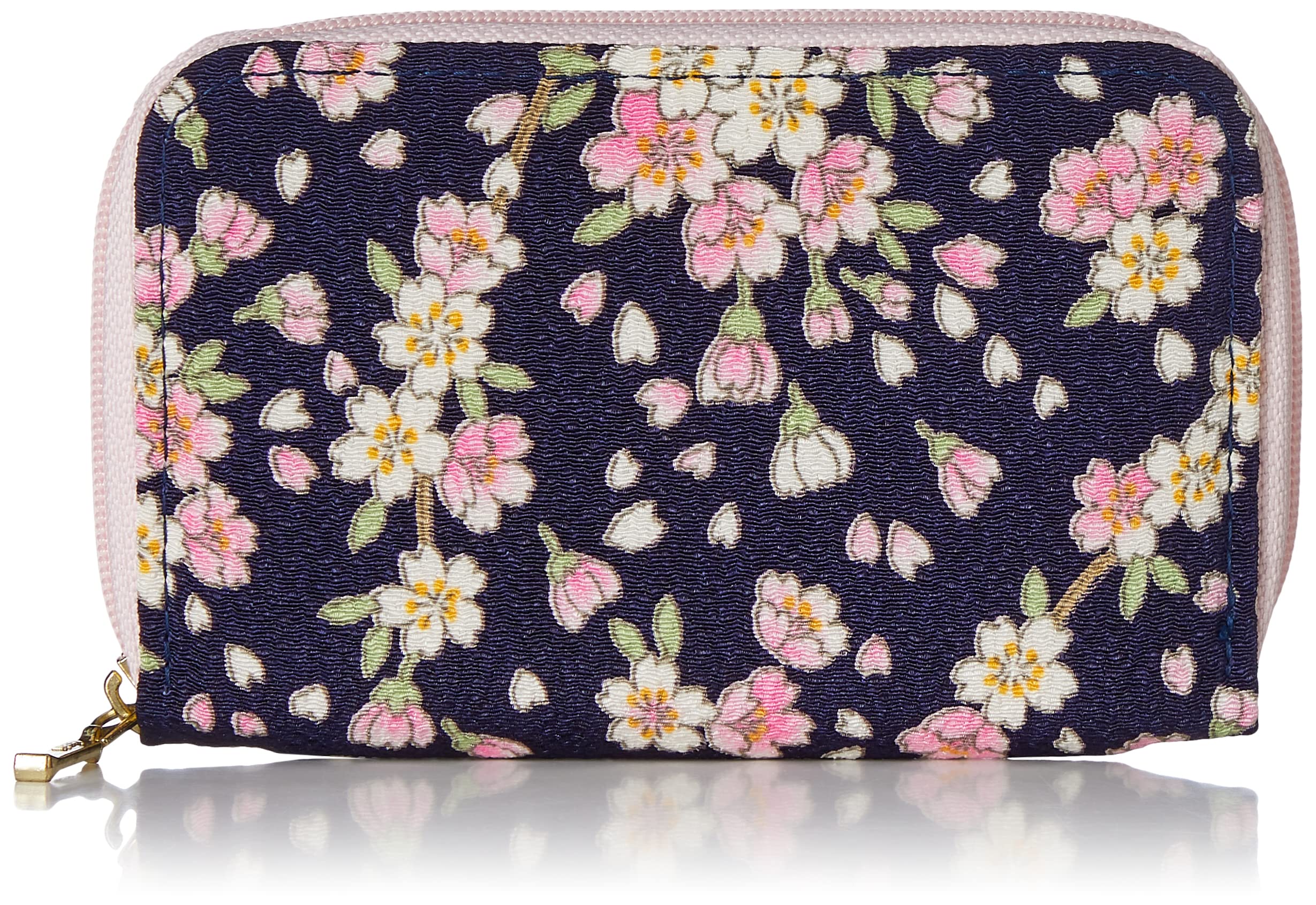 

Uni Made in Futago Chirimen Japanese Pattern Case (0609-3) Seni, Japan, Multi-Card [Cherry Blossom/Navy]