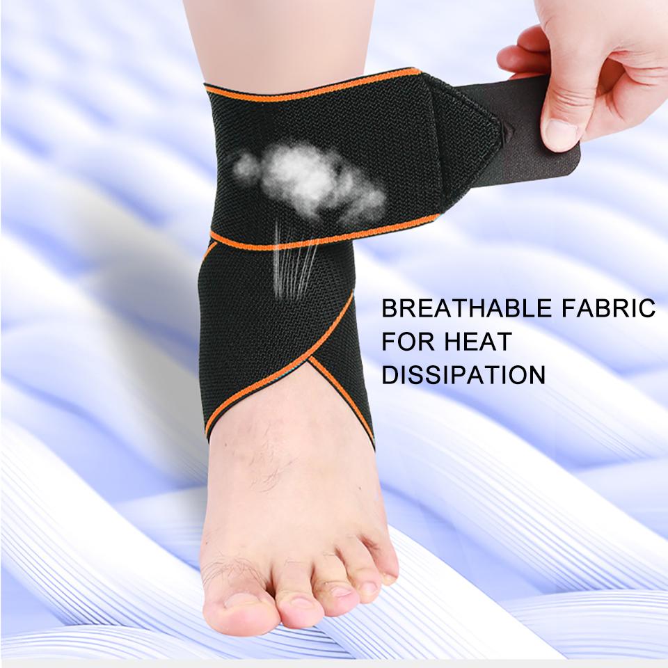 GTUBIKE 1PCS Professional Elastic Ankle Support Brace Sports Strain Wraps Bandages Weave Ankle Protector for Fitness Basketball