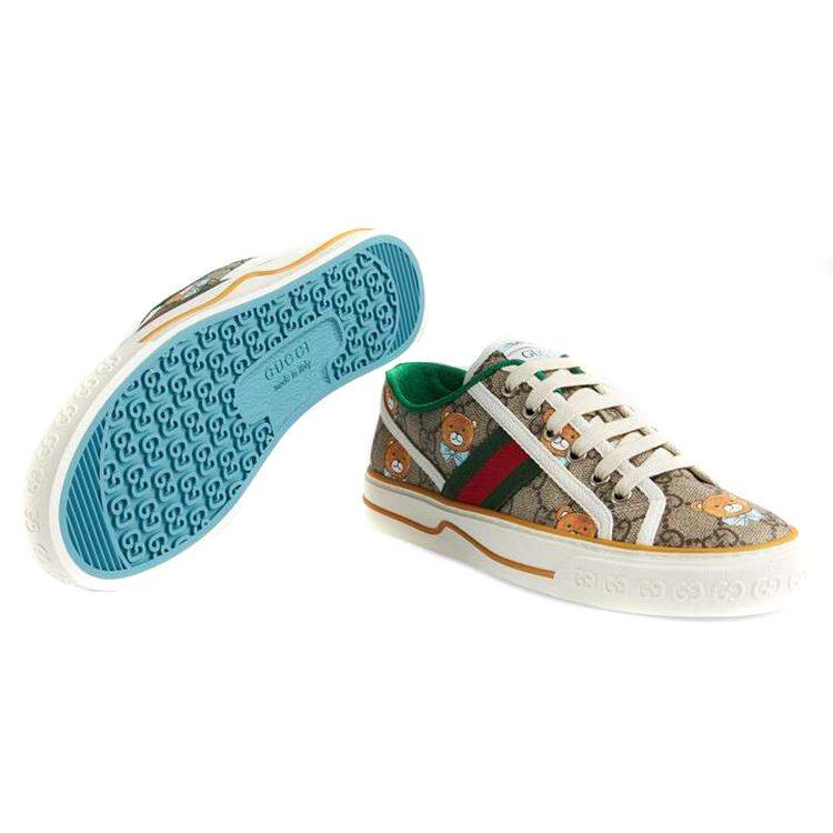 Kai x GUCCI Tennis 1977 alla Moda Basse Eleganti Scarpe da Skateboard Donna Marrone 660017 2YF10 8960