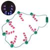 Christmas LED Light Up Crutch Bulb Necklace Pendant for Christmas Festive Holiday Party Decor