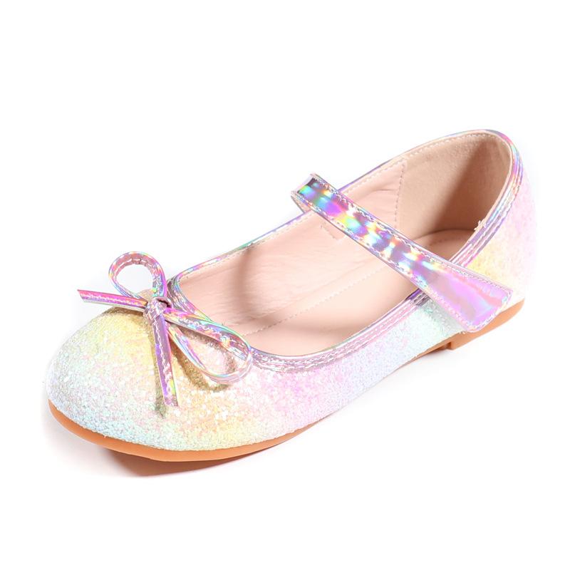 Scarpe da Bambina alla Moda con Fiocco in Pelle 2025primavera Nuove Scarpe Casual per Bambini Semplici Versatili Scarpe da Principessa per Bambina Comode Antiscivolo Scarpe Piatte per Bambini