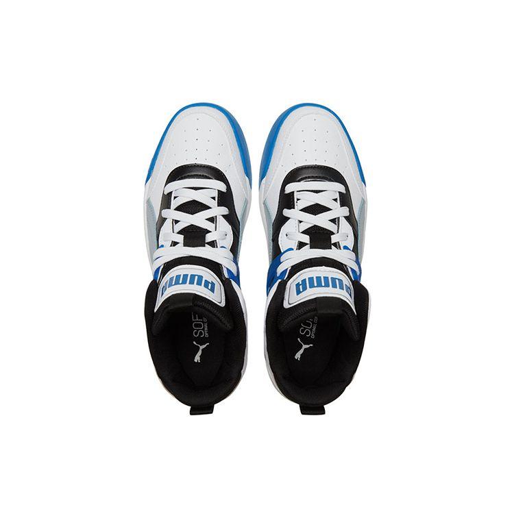 Puma Sneakers Μπάσκετ Δερμάτινα Ρετρό Ψηλά Unisex Sneakers Λευκά Μπλε Μαύρα 374139-10