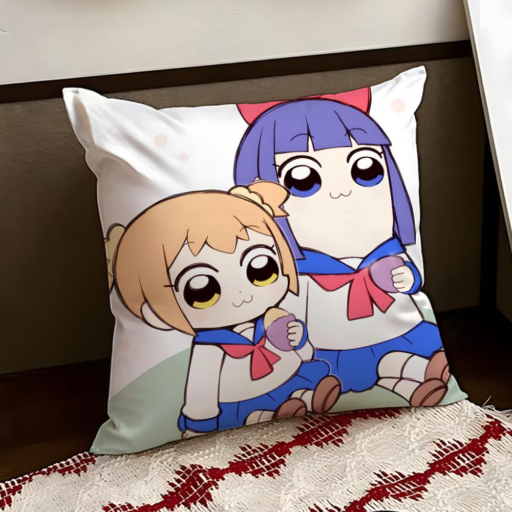 Süße Anime PPop TTeam Epische Kissenhülle Wendbar Weich Langlebig Kissenbezug Zuhause Auto Mehrzwecknutzung für täglichen Komfort
