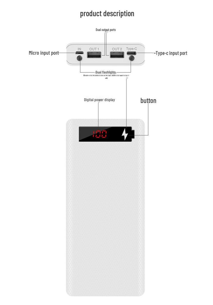 No-Weld 8-Section 18650 Battery Charger Case with Digital Display