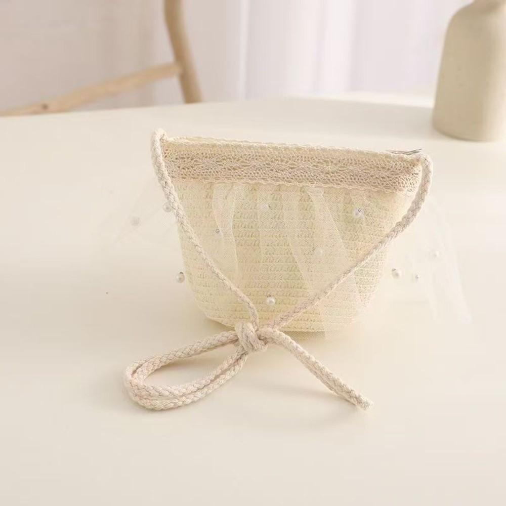

Lace Wide Brim Straw Cap Sun Protection Sunshade Fisherman Hat New Holiday Travel Beach Bags white bag