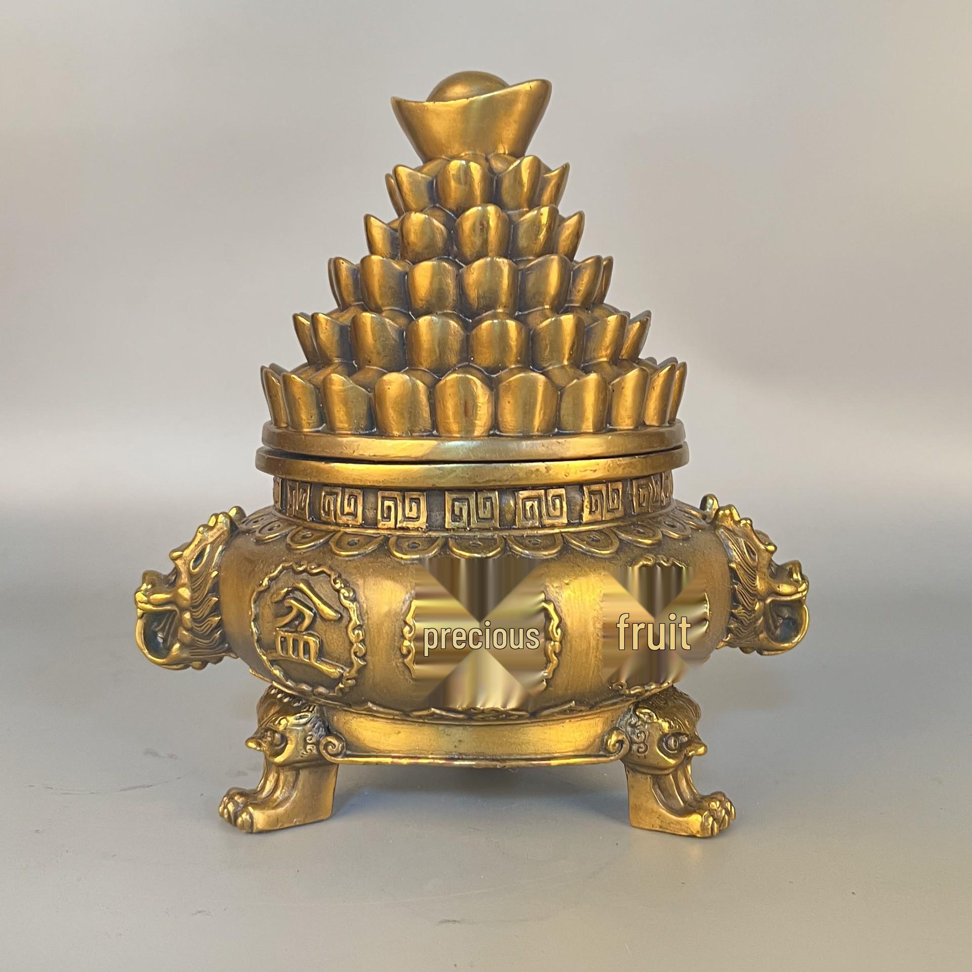 Yuanbao Office Copper Treasure Basin Gold Mountain Ornament