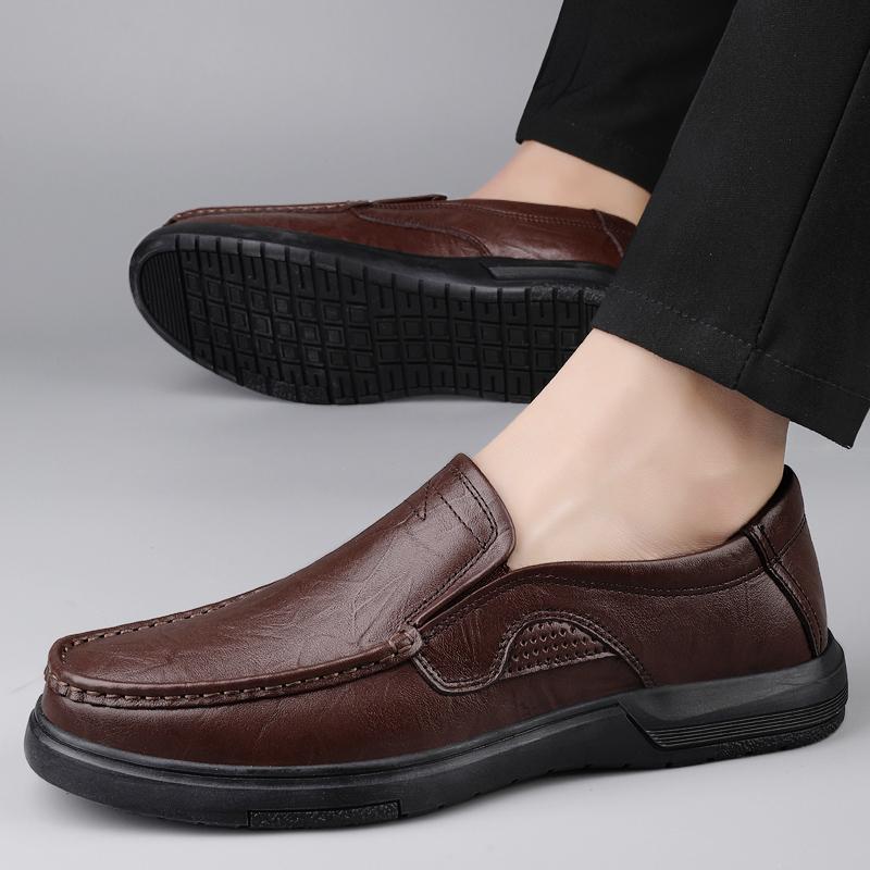 Fashion New Casual Male Dress Shoes Handmade Men Business Shoes Men's High Quality Genuine Leather Loafers Moccasins Walking Men Flats