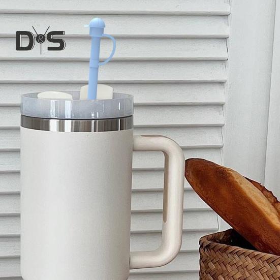 Set de paie din silicon pentru 1/6 buc. Paie reutilizabile cu huse de 30/40 oz Paie de schimb din silicon de calitate alimentară, ușor de curățat, pentru călătorii în aer liber