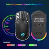 Tri-Mode RGB Wireless Gaming Mouse, 2.4G Bluetooth/Wired, 650mAh