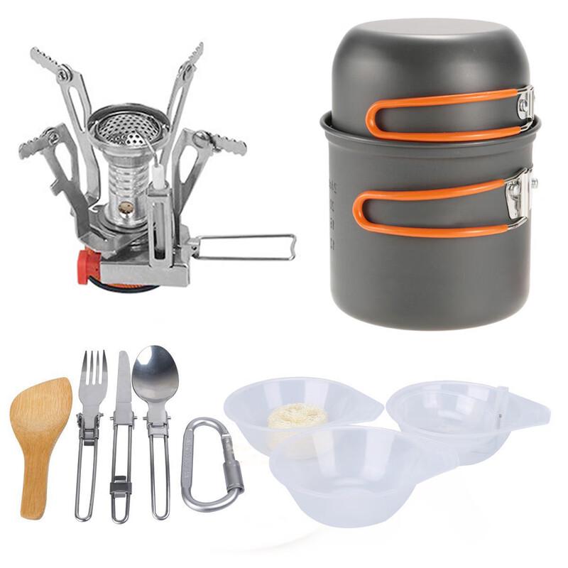 ZISIZ Portable 1-2 Person Camping Cookware Set