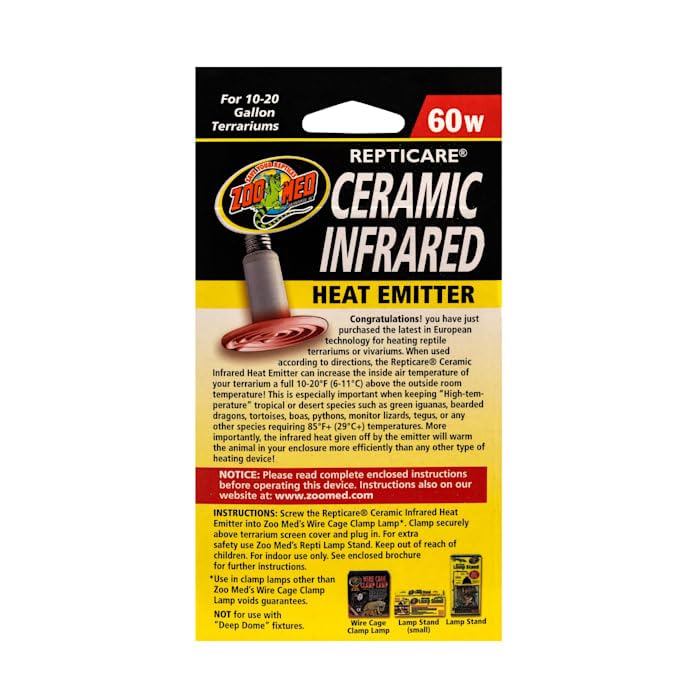 Zoomed Japan Ceramic Infrared Heat Emitter 60W Heater, Type,