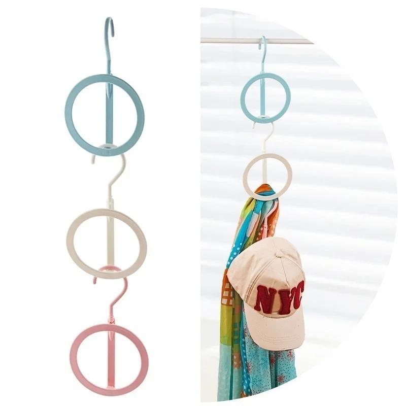 1Pc Hat Hook Storage Rack Scarf Ties Silk Belt Shelf Holder Hanger Hat Bag Strap Belt Clothes Rack Organize Storage Racks