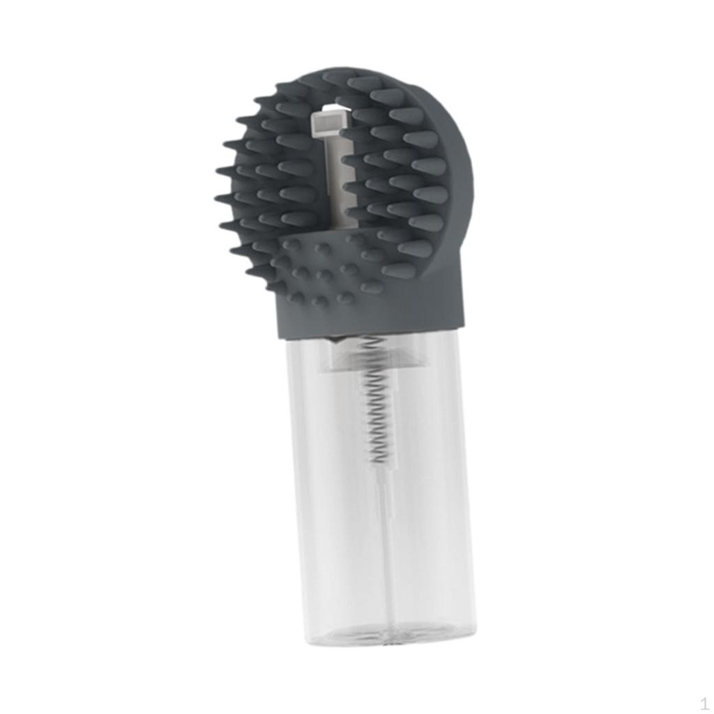 Dog Shower Foaming Brush Shampoo Foam for Haired Soft Bristles Manual Shedding and Grooming