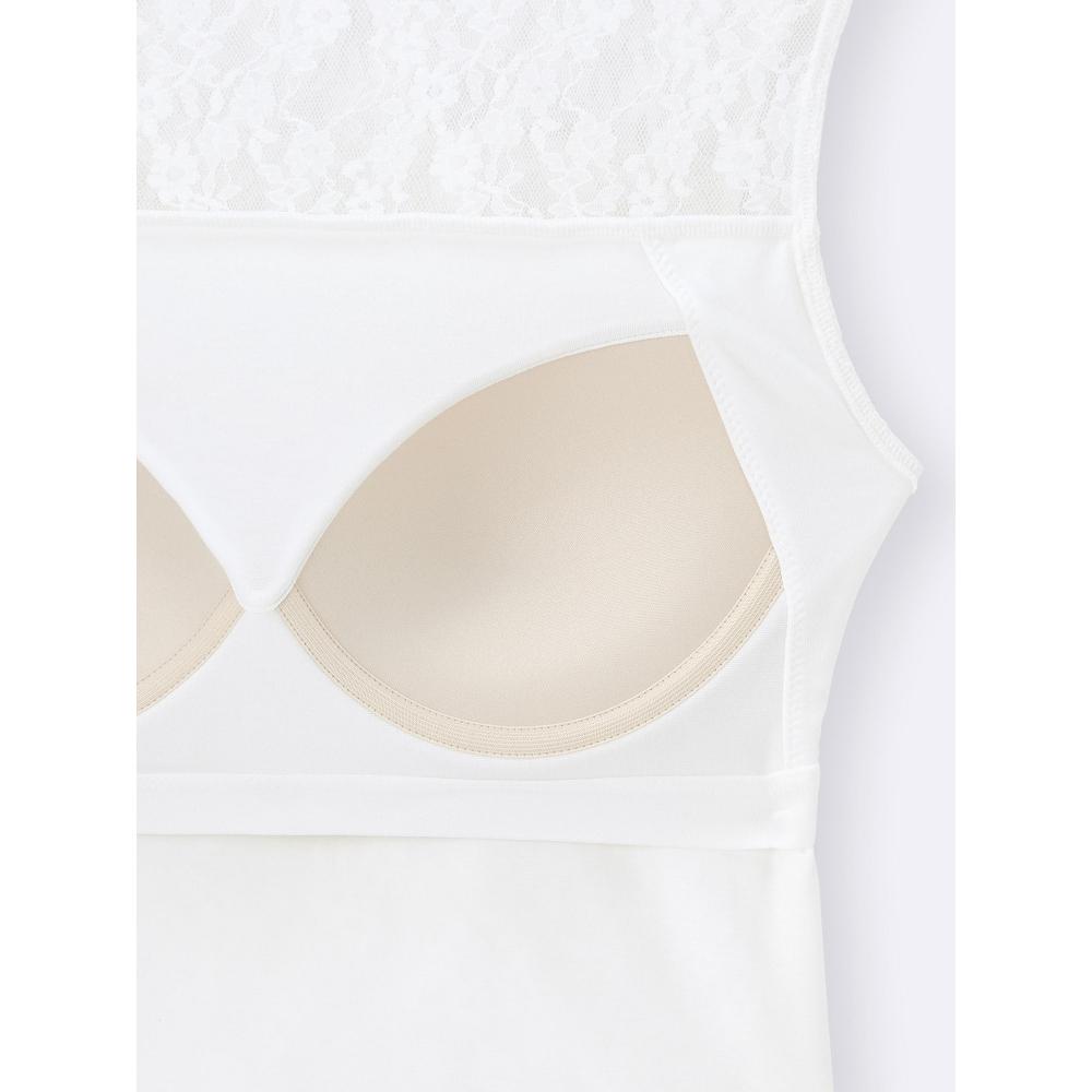 Gu By Uniqlo Bra Feel Cropped Lace T  Sleeveless 