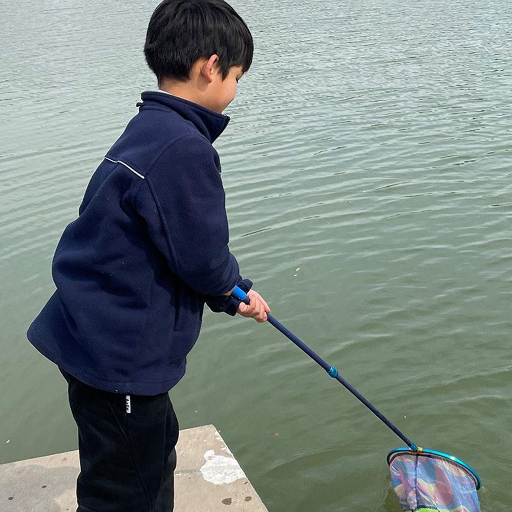 Corrosion-resistant Pocket Fish Dip Net Portable Shrimp Catching Nets Sturdy Dip Net Poles  Kids