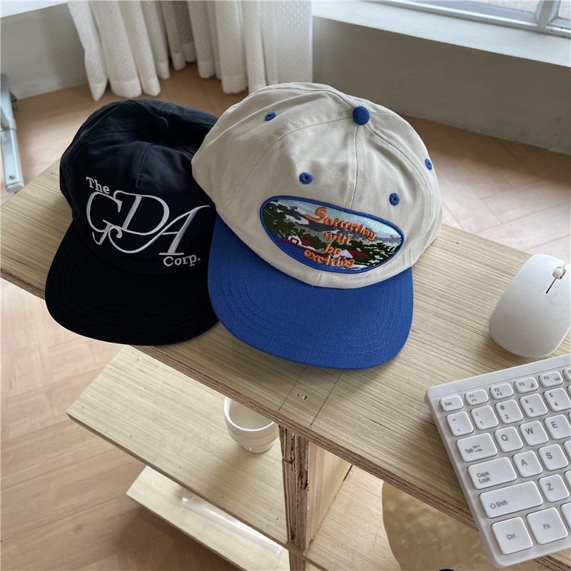 Niche letter embroidery flat edge hat wide brim hip hop hat street skateboard baseball cap trendy brand
