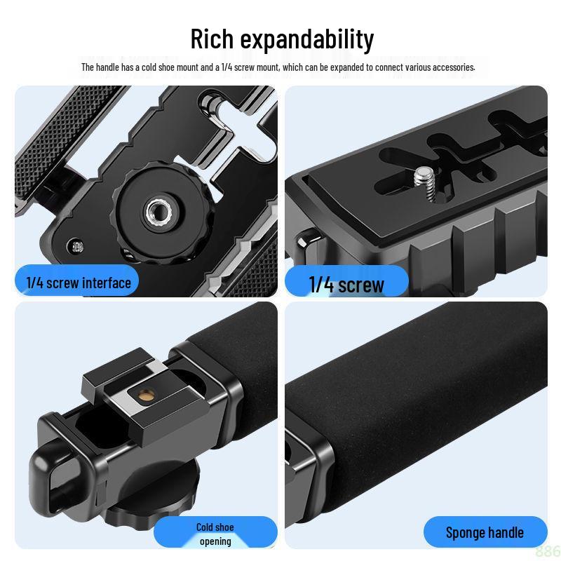 U-shaped Handheld Gimbal Stabilizer for Smooth Mobile Video and Vlog Shooting