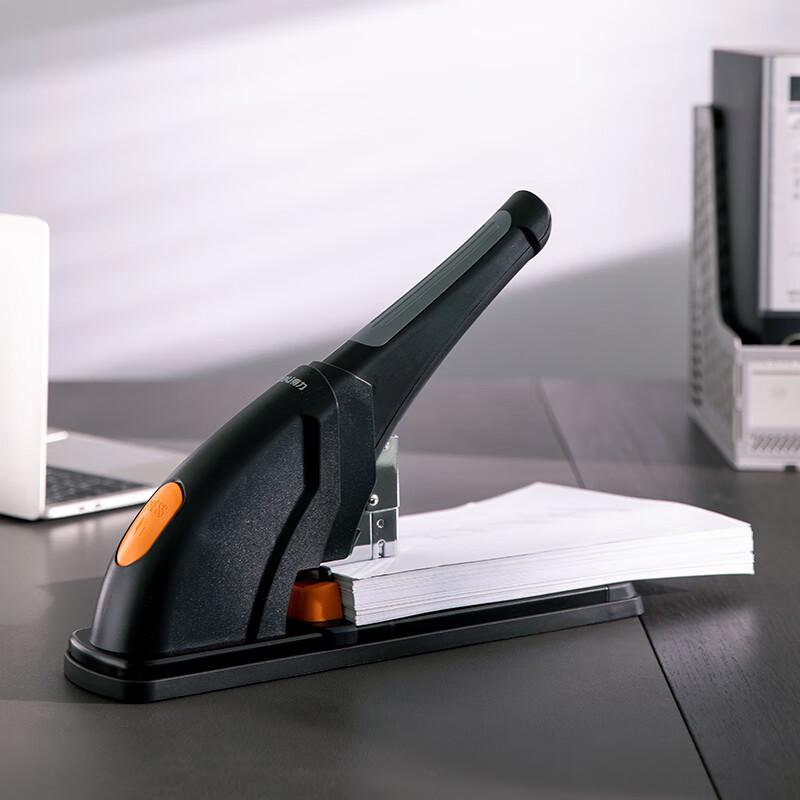 Deli 0385 Heavy Duty 210-Page Effort-Saving Stapler CN plug (adapter included)