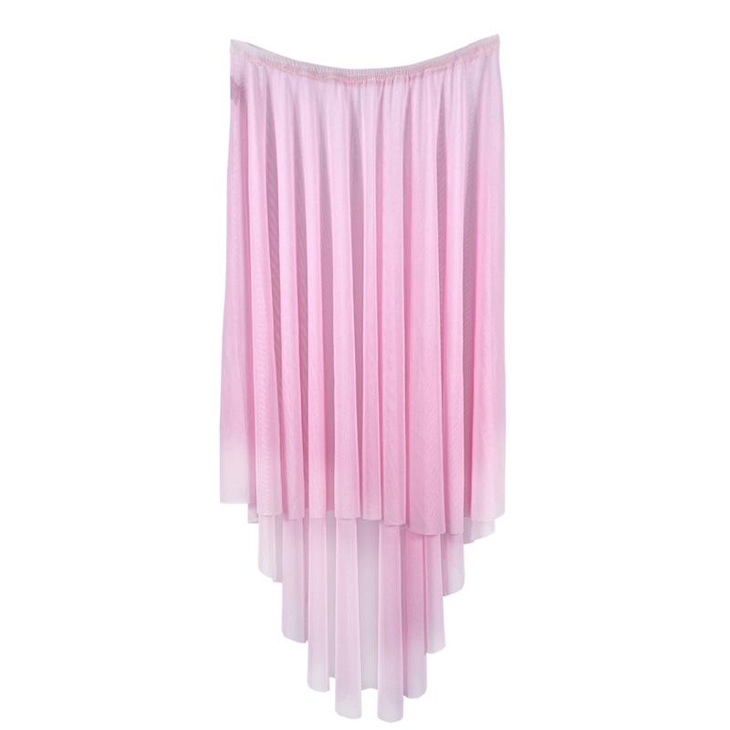 Elastic Mesh Diagonal Ballet Skirt: Women's Gymnastics Leotard Dance Practice Gauze Skirt, Half-Body