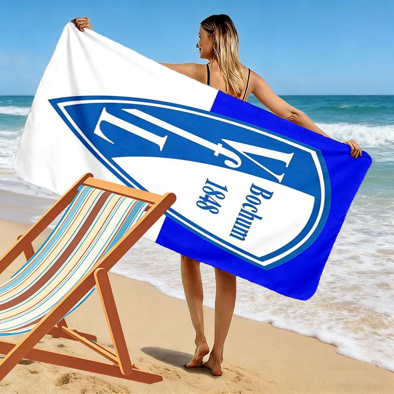 Asciugamano da Spiaggia con Logo VfL Bochum, Asciugamano Grande Morbido ad Asciugatura Rapida per Spiaggia Campeggio Nuoto