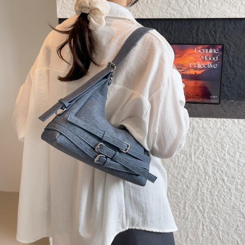 Crossborder Fashion Pu Shoulder Bag For Women With Zipper Closure And Inner Pockets