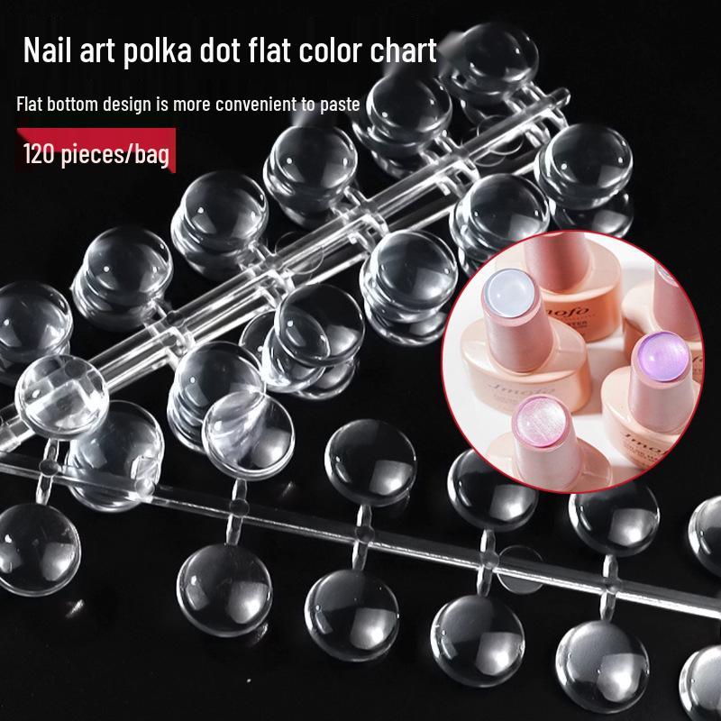 Farbdisplay-Board für Nail Art Gel-Lack mit Farbpunkt-Tabelle und Bohnen-Nagelspitzen