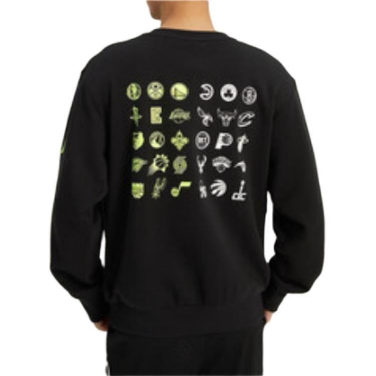 New Nike NBA TEAM 31 COURTSIDE Logo Sweatshirt Black DR9125-010