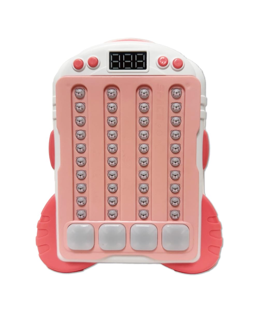 Beaver Music Ритм-игра Обучающая Музыка Ритм Тап Портативная Рождество Японские Инструкции Включены Игрушка, Детская Игра, Нажми, Нажми, Лопни, Нажми, Лопни, розовый